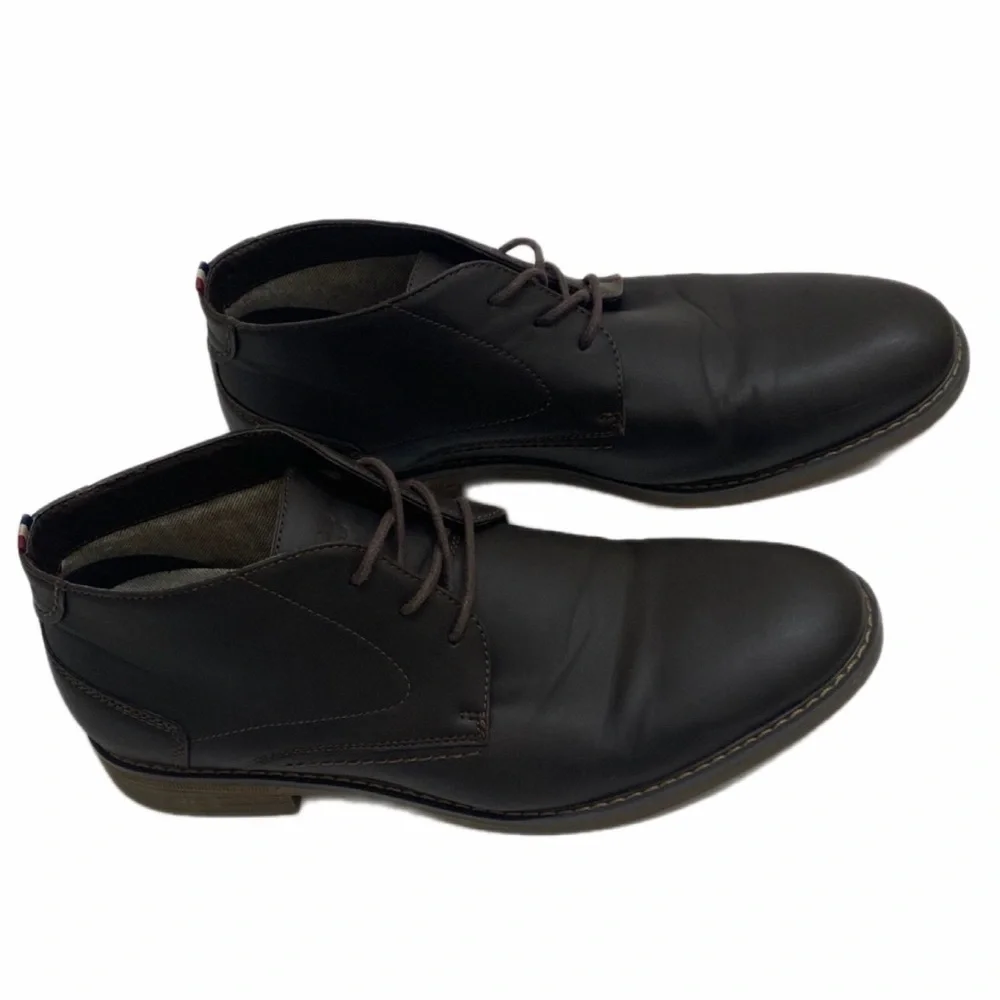 Izod Inwood Men's Dark Brown Faux Leather Oxfords Chucca Derby Size 11